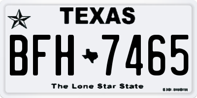 TX license plate BFH7465