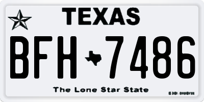 TX license plate BFH7486