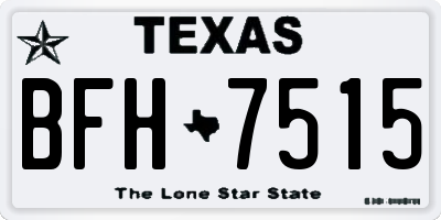 TX license plate BFH7515