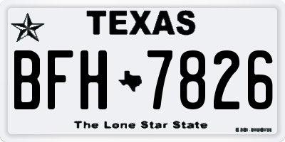 TX license plate BFH7826