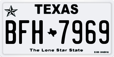 TX license plate BFH7969
