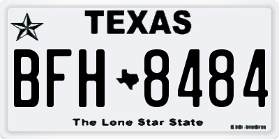 TX license plate BFH8484
