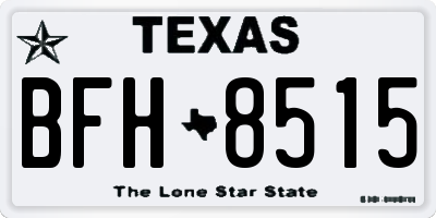 TX license plate BFH8515