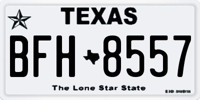 TX license plate BFH8557