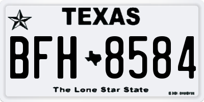TX license plate BFH8584