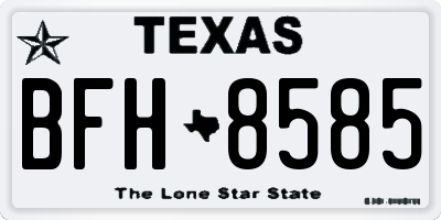 TX license plate BFH8585