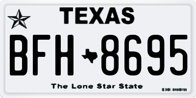 TX license plate BFH8695