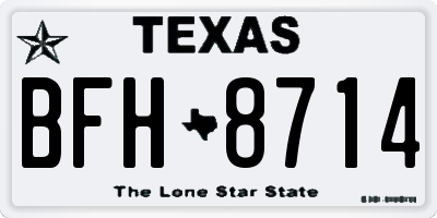 TX license plate BFH8714