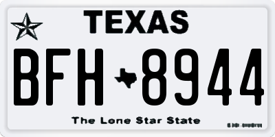 TX license plate BFH8944