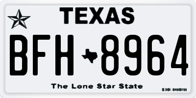 TX license plate BFH8964