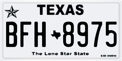 TX license plate BFH8975