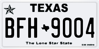 TX license plate BFH9004