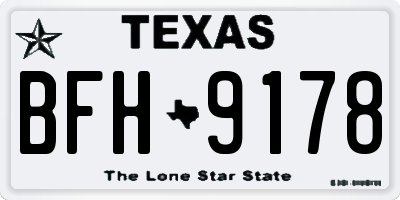 TX license plate BFH9178
