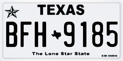 TX license plate BFH9185