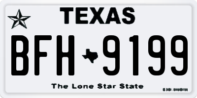 TX license plate BFH9199