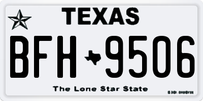 TX license plate BFH9506