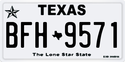 TX license plate BFH9571