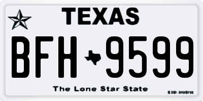 TX license plate BFH9599
