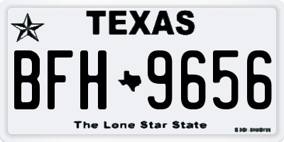 TX license plate BFH9656