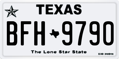 TX license plate BFH9790