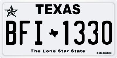TX license plate BFI1330