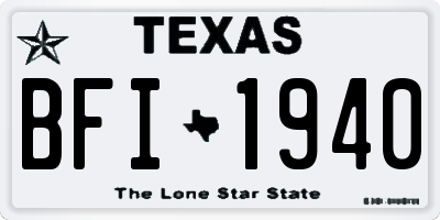 TX license plate BFI1940