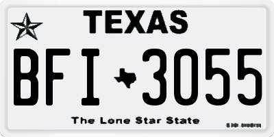TX license plate BFI3055