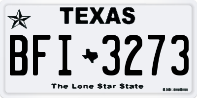 TX license plate BFI3273