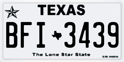 TX license plate BFI3439