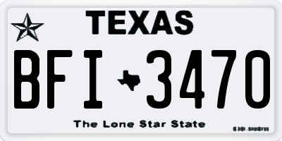 TX license plate BFI3470