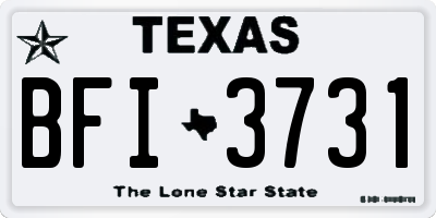 TX license plate BFI3731