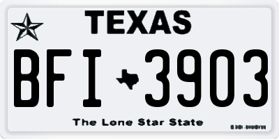TX license plate BFI3903