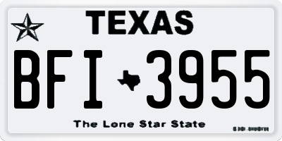 TX license plate BFI3955
