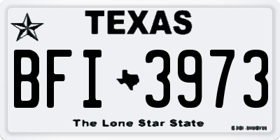 TX license plate BFI3973