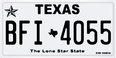 TX license plate BFI4055