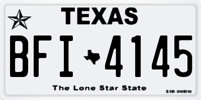 TX license plate BFI4145