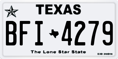 TX license plate BFI4279