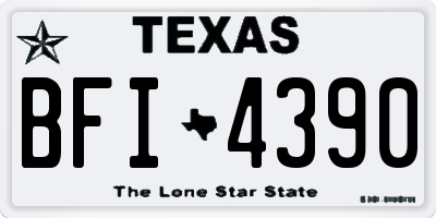 TX license plate BFI4390