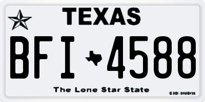 TX license plate BFI4588