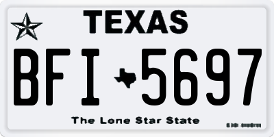 TX license plate BFI5697