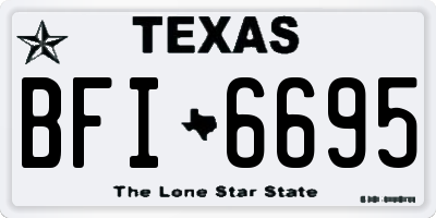 TX license plate BFI6695