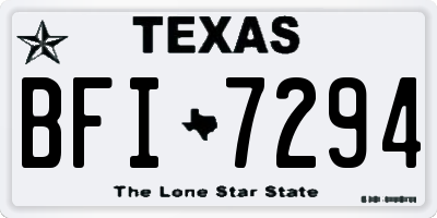 TX license plate BFI7294