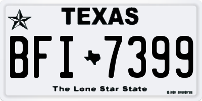 TX license plate BFI7399