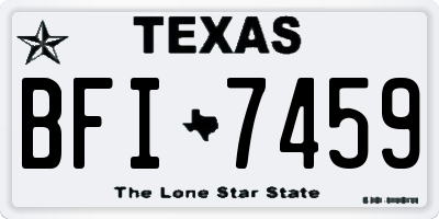 TX license plate BFI7459