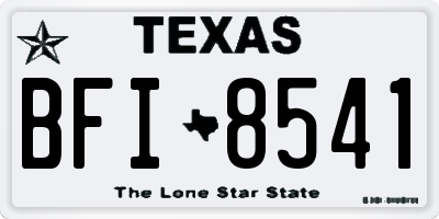 TX license plate BFI8541