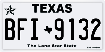 TX license plate BFI9132