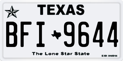 TX license plate BFI9644