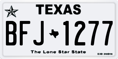 TX license plate BFJ1277