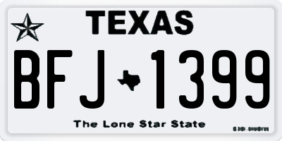 TX license plate BFJ1399
