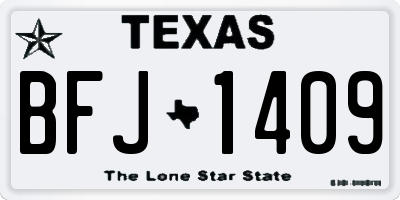 TX license plate BFJ1409